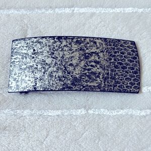 Snake Print Hammered Metal Plate Belt Buckle